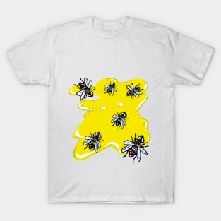 The festival of flies on yellow ! T-Shirt